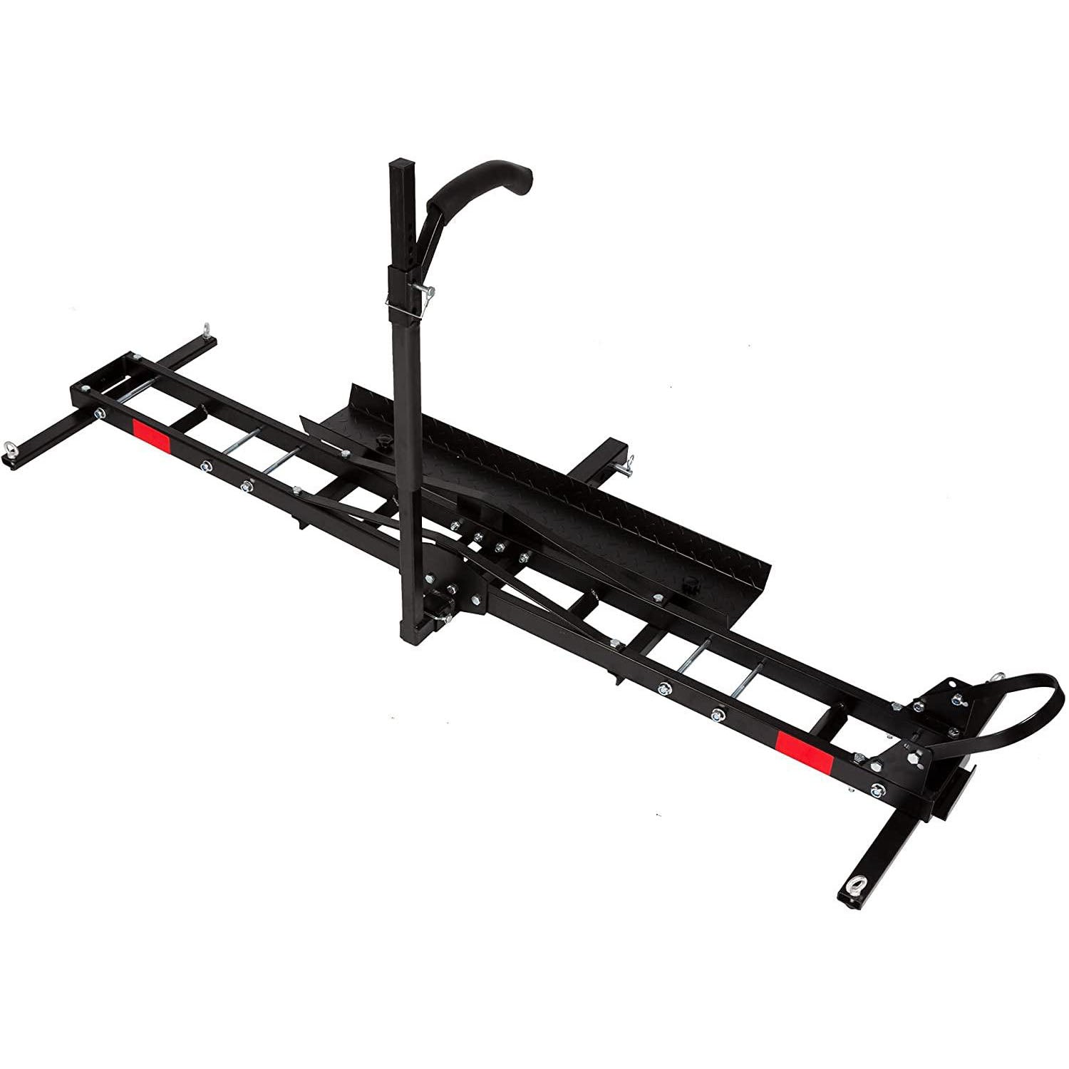 500 lb, Motorcycle Scooter Carrier Anti Tilt Hitch Mounted Dirt Bike Rack with Loading Ramp - Bosonshop