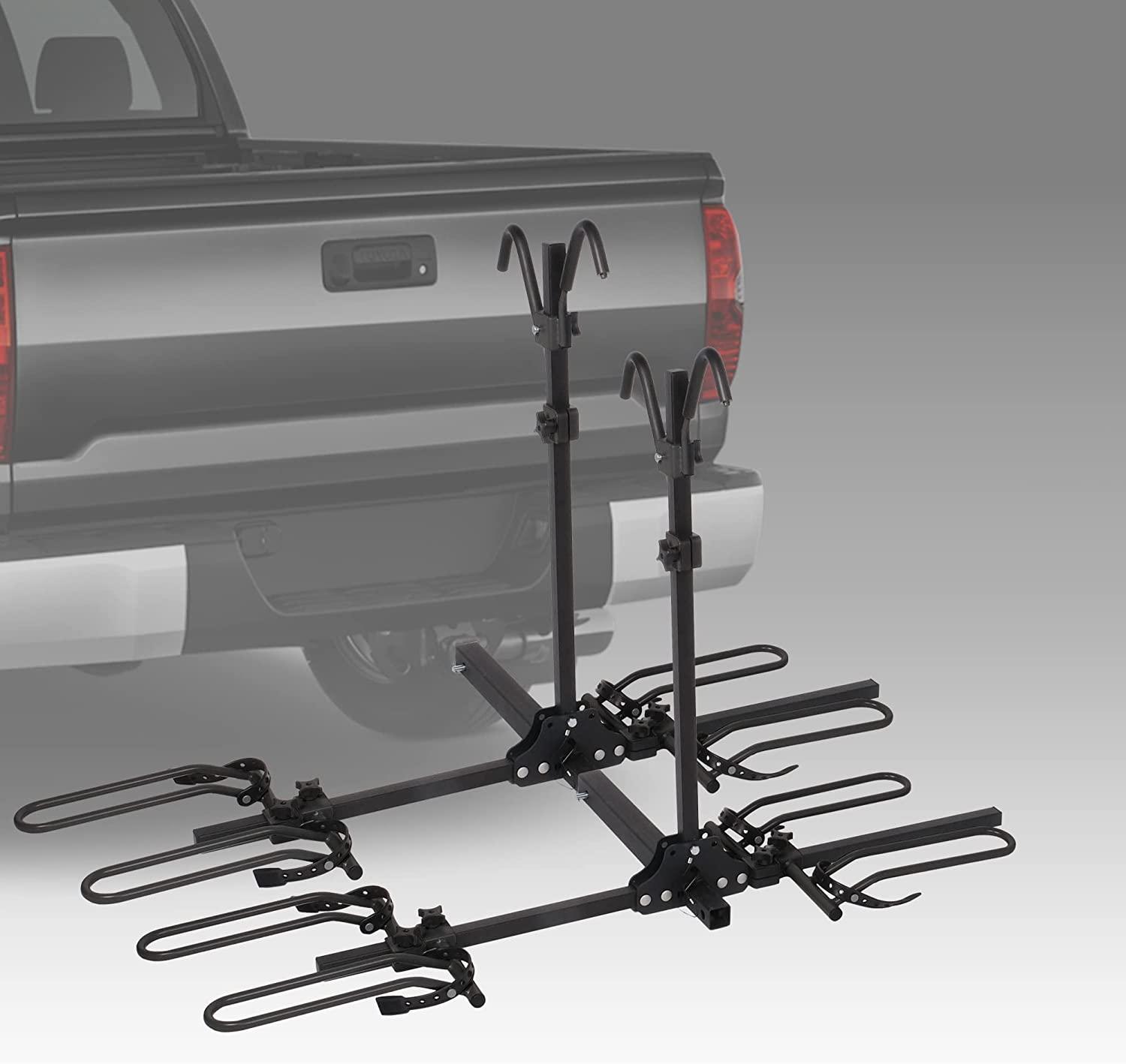 Hitch Mounted Bike Rack Bicycle Platform Style Carrier with 2" Hitch Receiver for Cars Trucks SUVs Minivans - Bosonshop