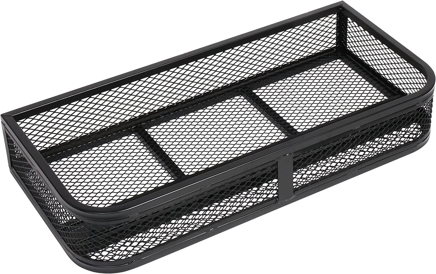 35.8"L x 17.1"W x 6.3"H ATV Front Basket Universal UTV Rear Rack Carrier Cargo Carrier Storage Basket, 500lbs Capacity - Bosonshop