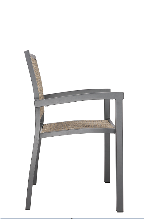 Set of 4 Outdoor Patio Dining Chairs Aluminum Frame Balcony Rattan Wicker Furniture Chair All-Weather Arm Chair - Bosonshop