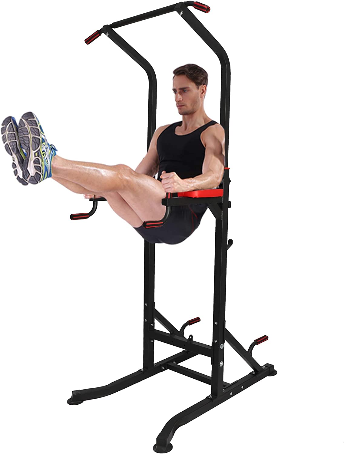 (Out of Stock) Power Tower Workout Dip Bar Station Adjustable Height Strength Training Pull Up Dip Gym Station - Bosonshop