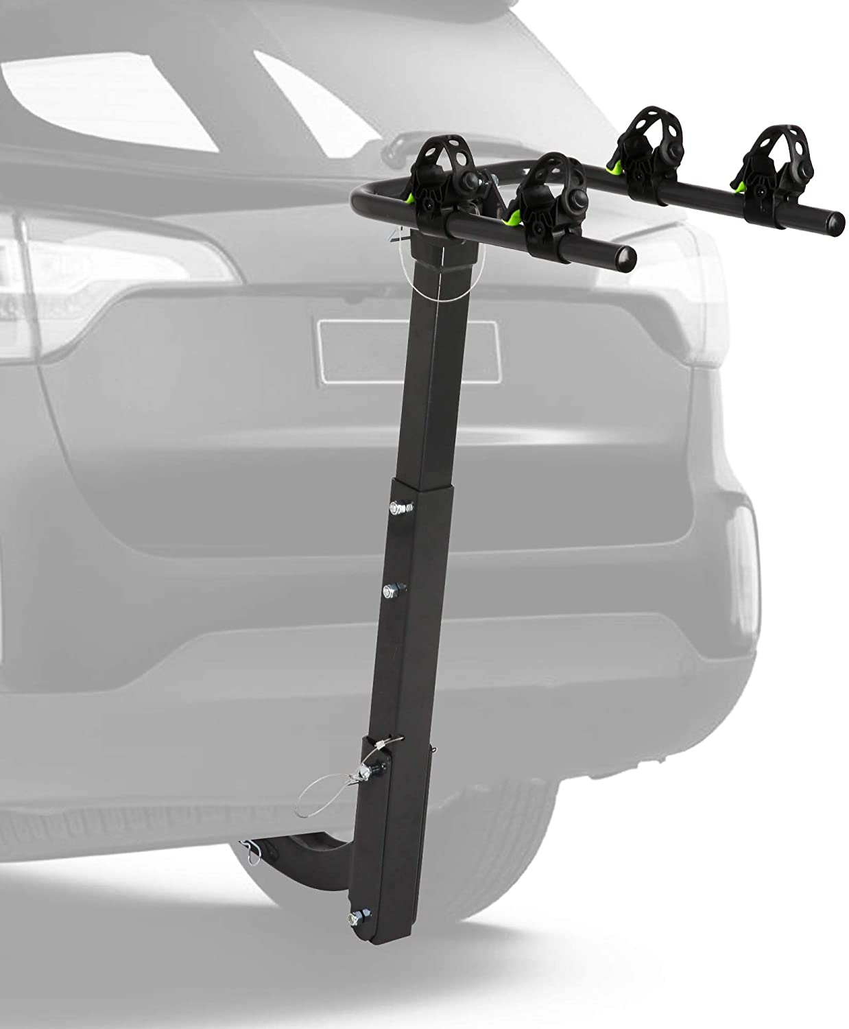 Bike Rack for Car Rack 2-Bike Hitch Mount Bicycle Rack for SUV with 2-Inch Receiver, Rubber Lock & Sleek Pad - Bosonshop