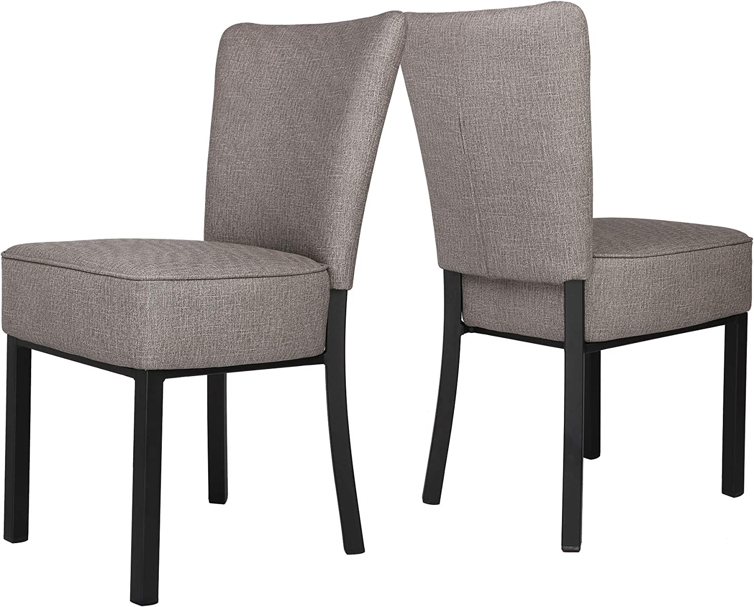 2 Set Kitchen Dining Chairs w/ Soft Cushion Modern Dining Room PU Leather Side Chairs - Bosonshop