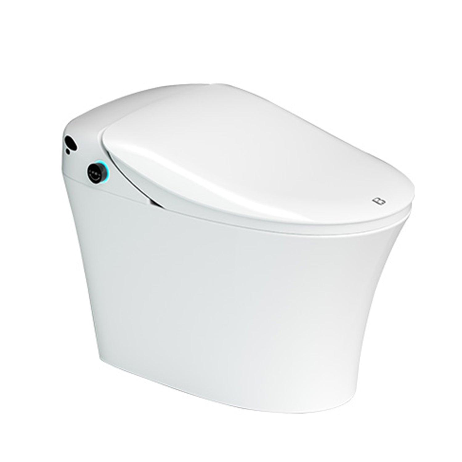 mart Toilet with Wireless Remote, Multiple Spray Modes, Heated Seat with Warm Water Sprayer and Dryer, Foot Sensor Modern Toilet Bidet Automatic Flush Toilet