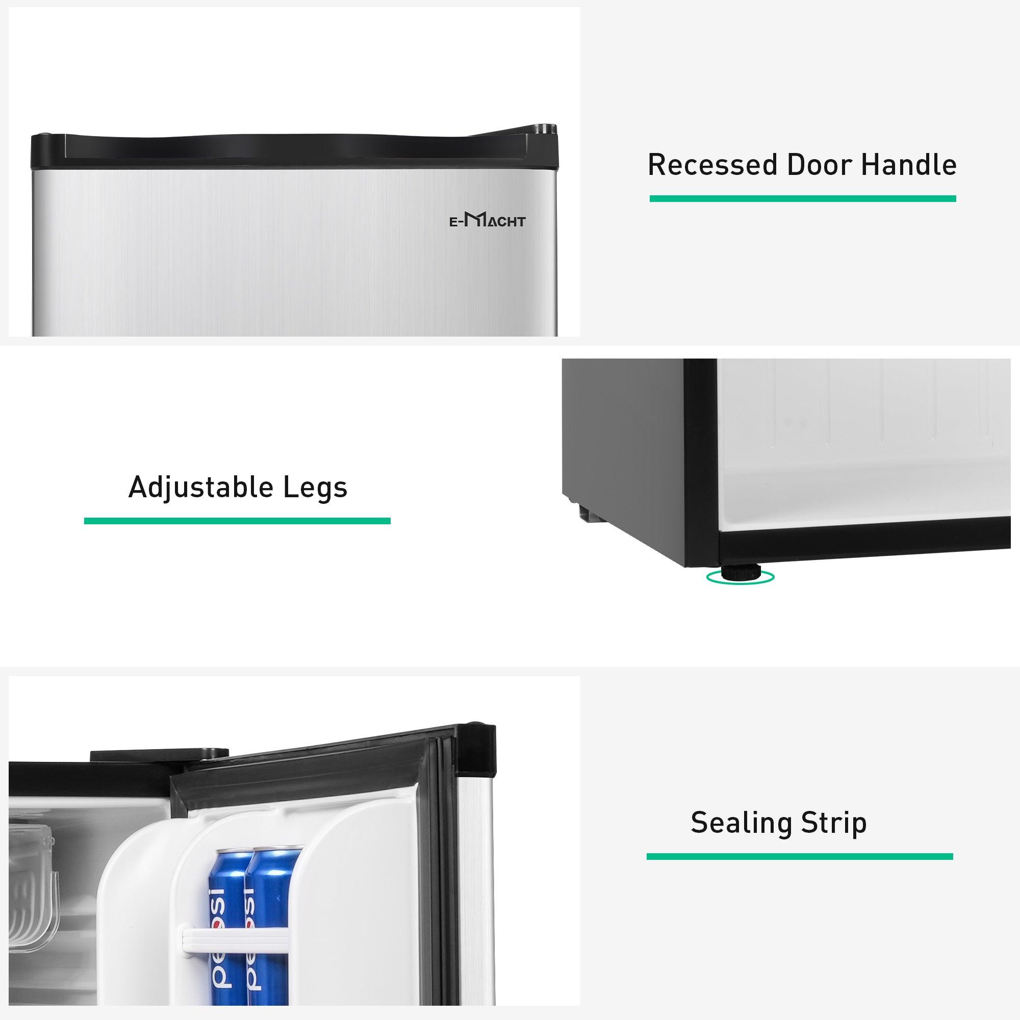 1.6 Cu.Ft. Compact Refrigerator with a chiller box & Adjustable Legs - Bosonshop