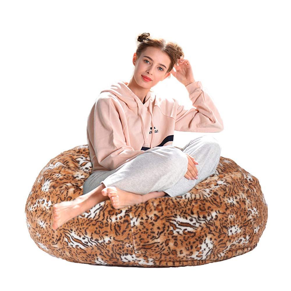 Bosonshop Comfy Bean Bag Chair Sofa Plush Furry Sponge Filling for Adults and Kids 3 Ft