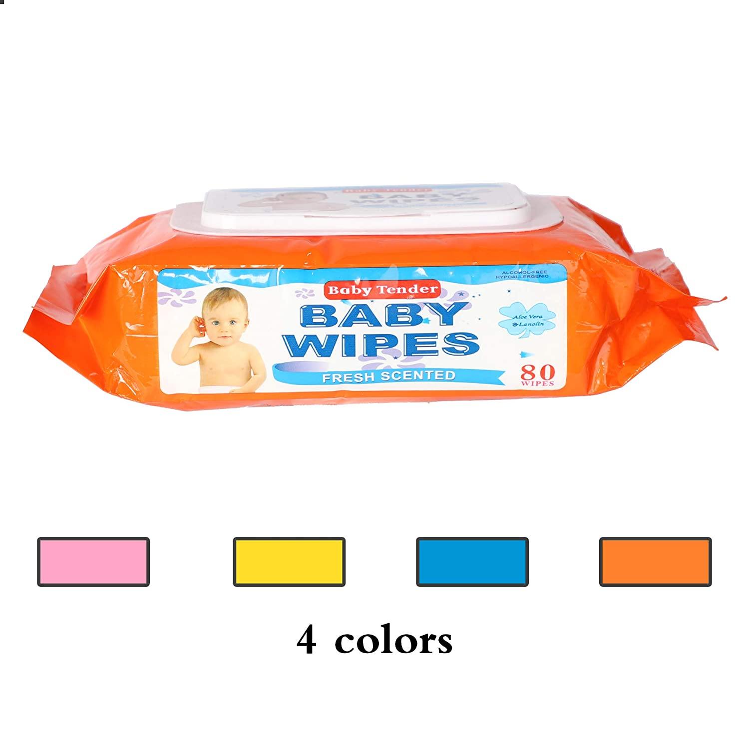 Baby Wipes Baby Wet Tissue Soft Cleaning Wipes Natural Wet Wipes, 6 Packs, 480 Wipes(1pc, 80 wipes) - Bosonshop