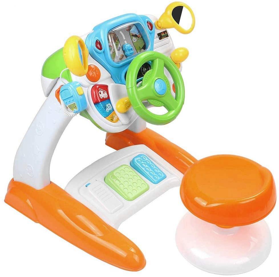 Kids Driving Simulate Ride on Toy Steering Wheel Toy for Toddlers - Bosonshop