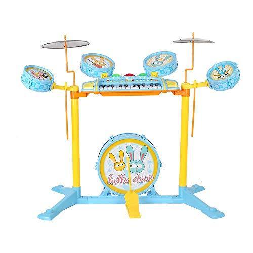 Bosonshop Kid's Musical Instrument Jazz Drum Play Set with 24 Keys Keyboard