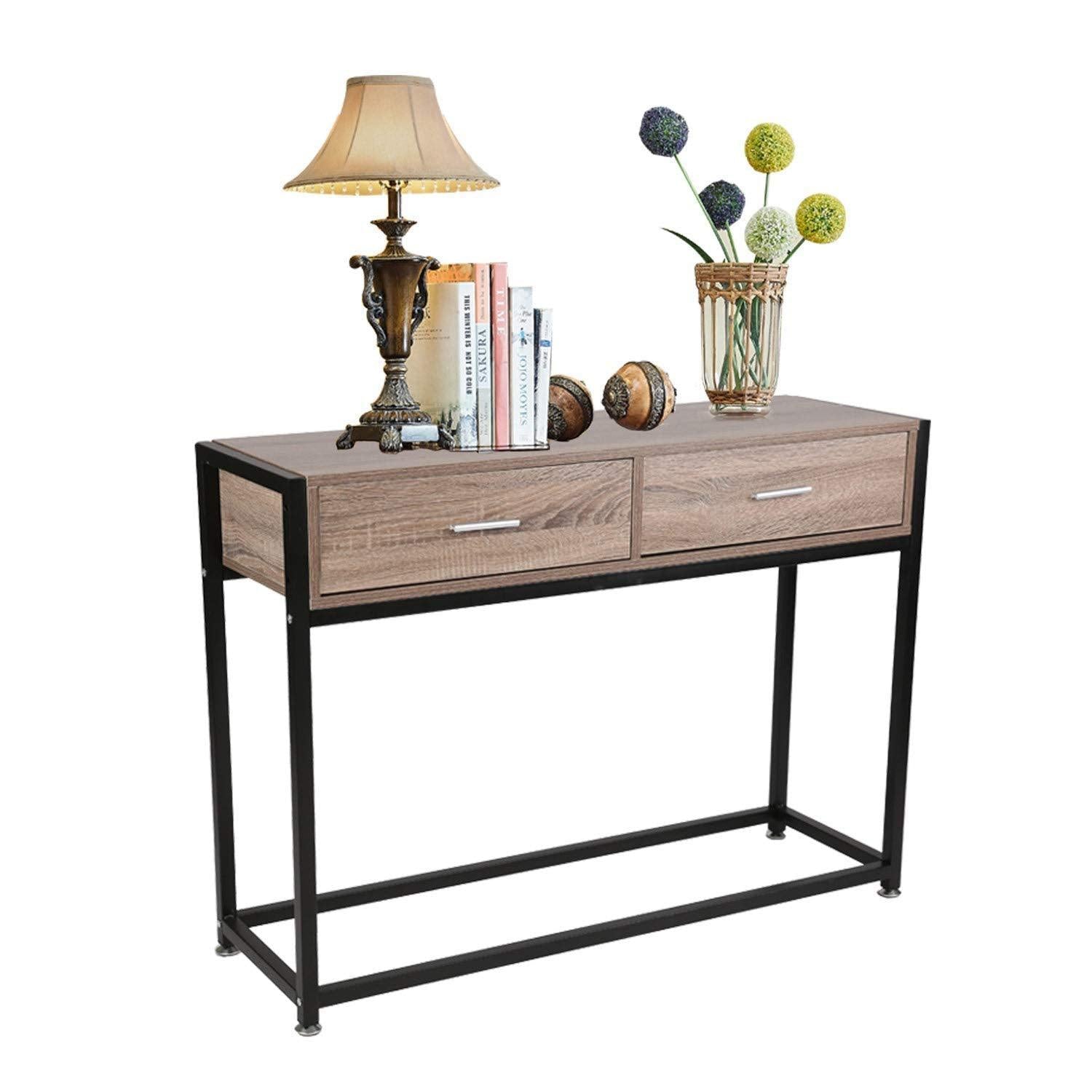 Bosonshop Console Entryway Sofa Coffee Tables with Drawers