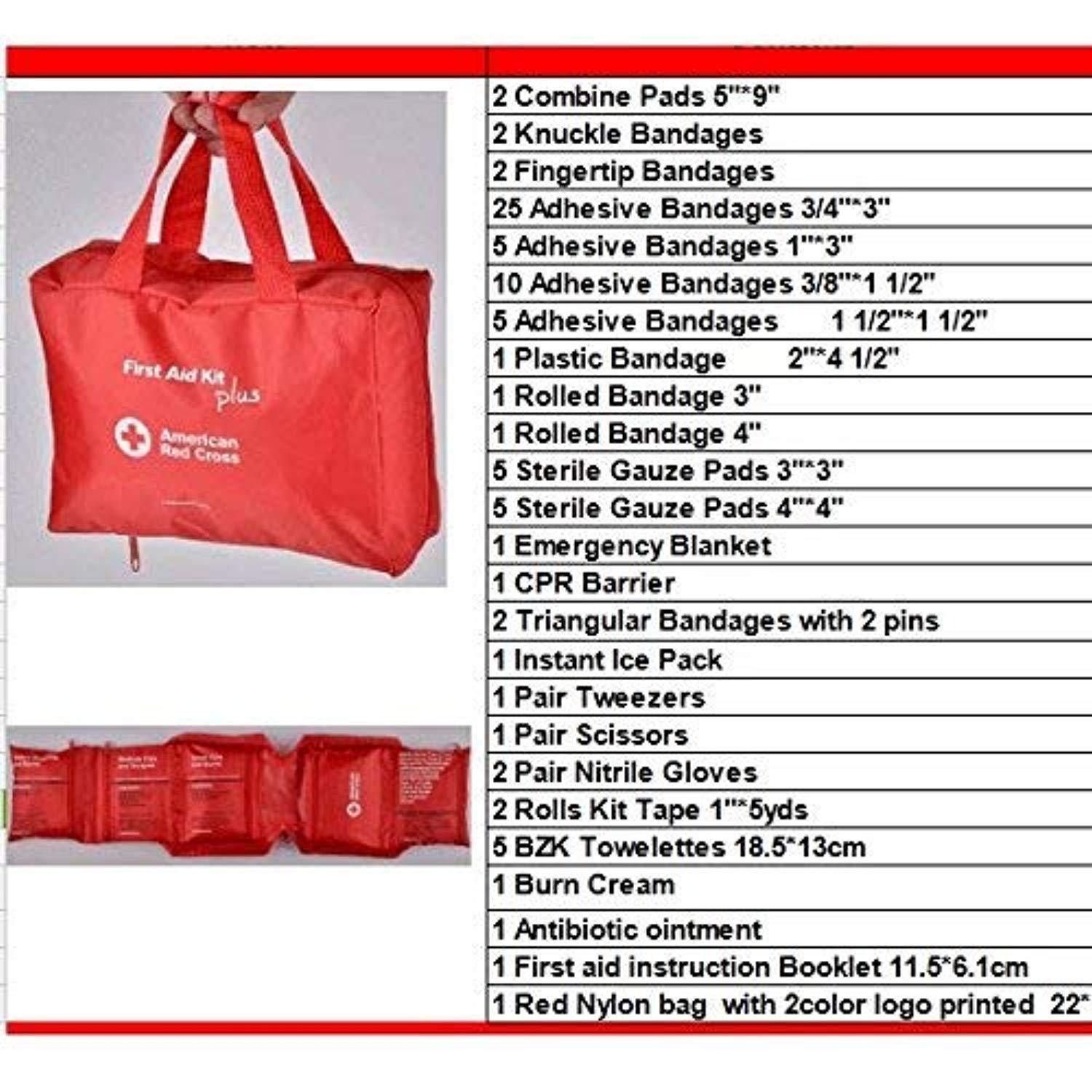 Bosonshop First Aid Kit & Red Cross Medical Emergency Equipment Kits