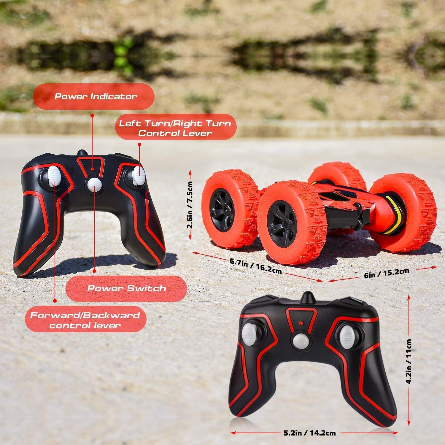 Bosonshop 2.4G Stunt RC Car Double Sided Rotating Tumbling 4WD Remote Control Monster Truck