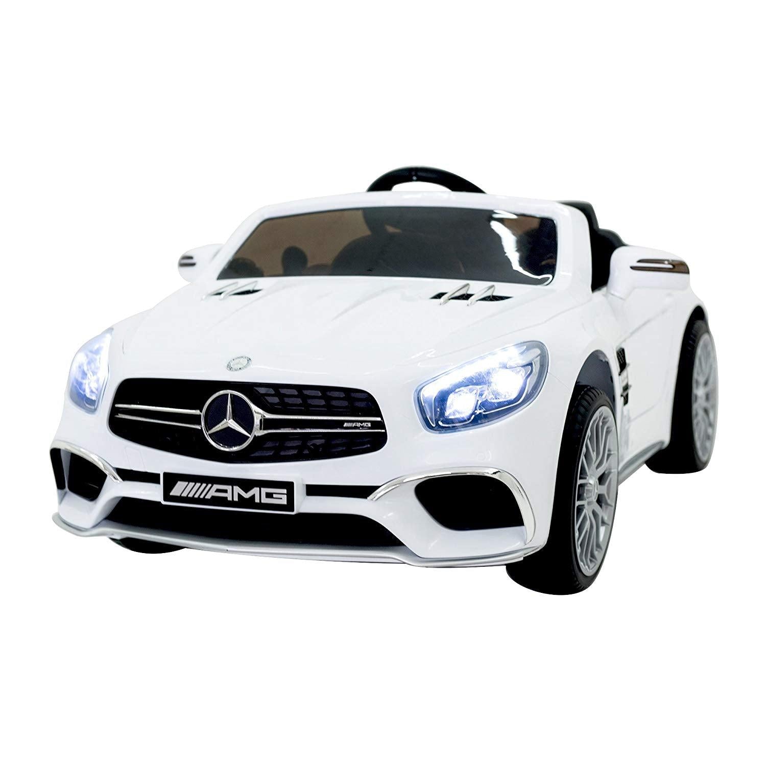 Bosonshop 12V Kids Electric Ride On Car with Remote Control, LED Lights & MP3 for Boys and Girls