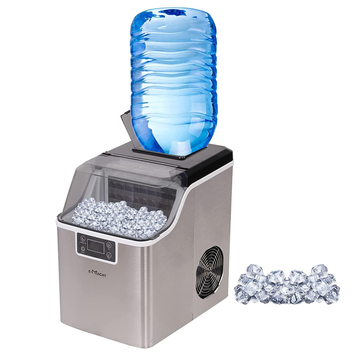 2-in-1 Water Cooler Dispenser with Built-in Ice Maker, Compact Ice  Maker Ice Scoop & Basket Self-Cleaning Timer Function